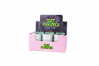 Shop the Tuff Shredder 45MM Iridescent 4-Piece Grinder with Ashtray – top-rated wholesale cannabis accessory with a weed print design and built-in ashtray.
