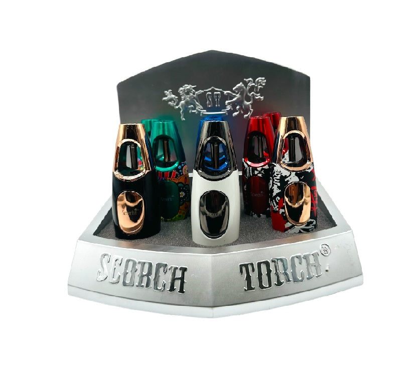 Scorch Torch -  Easy Hand Held Turbo Single Flame Torch W/ Graffiti | 9 Units/Box | TO61800