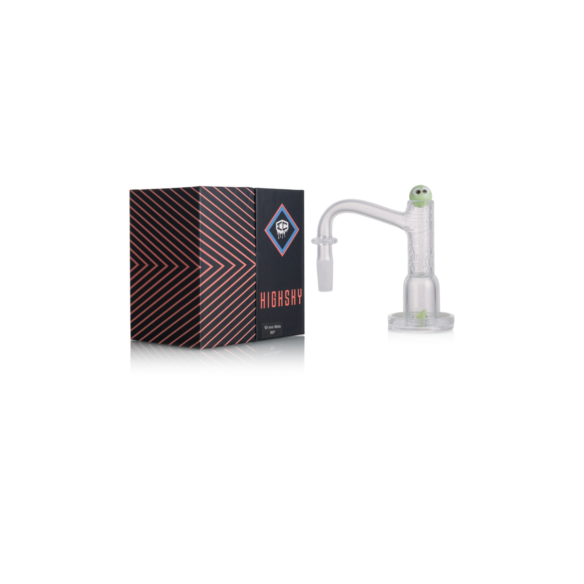 IC Quartz - Highsky | 10mm 90° Banger | Includes Carb Cap, Terp balls | 5 Colors