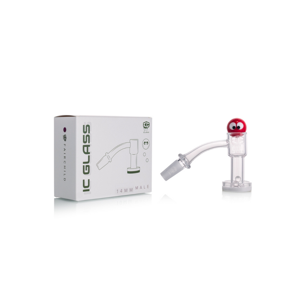 IC Glass - Fairchild | 10mm 45D Quartz Banger | Includes Carb Cap, Terp Balls & Sticker