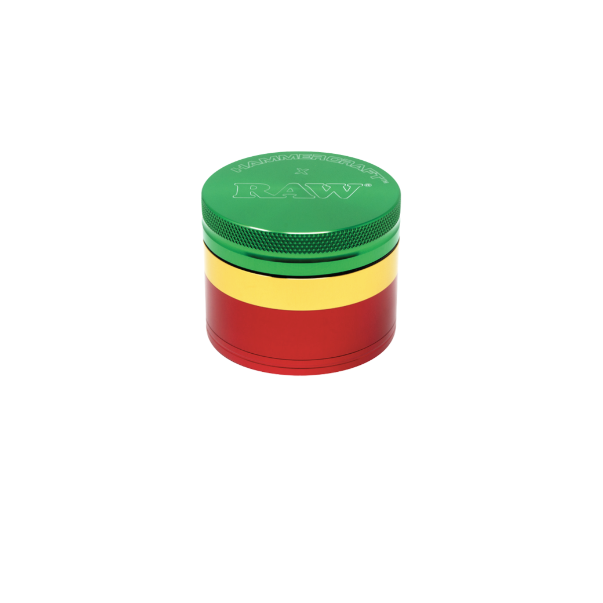 RAW x HAMMERCRAFT 4-Piece Herb Grinder – 2-Inch Premium Aluminum Grinder