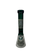Thick Glass Beaker with Pyramid Perc | Frosted & Engraved | Wholesale Distributor| WP4098