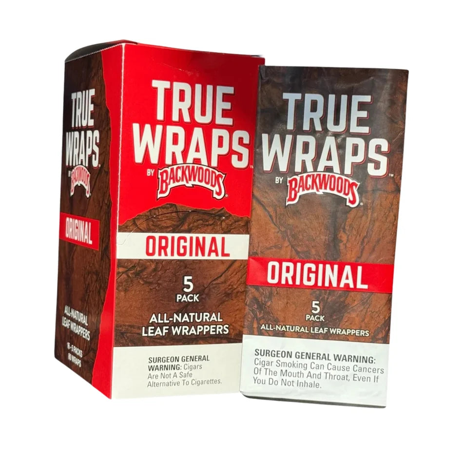 True Wraps By Backwoods | 5 Pack All - Natural Leaf Wrappers Secondary image