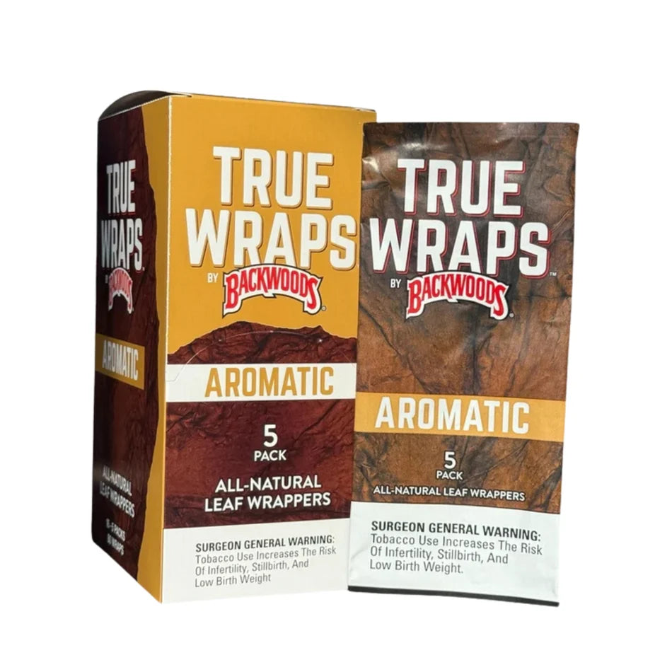 True Wraps By Backwoods | 5 Pack All - Natural Leaf Wrappers