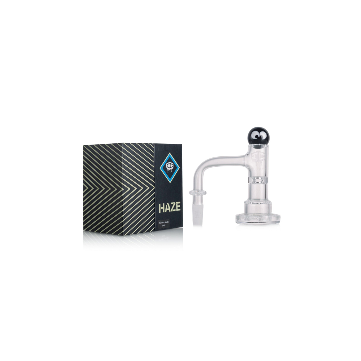 IC Quartz - Everclear | 10mm 90 Banger | Includes Carb Caps & Terp Balls | 5 Colors