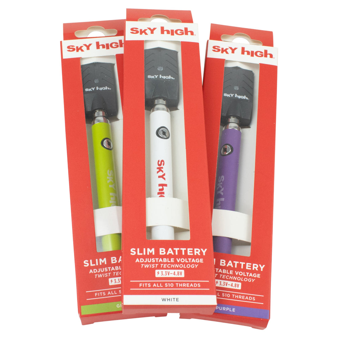 Sky High Slim Battery being used with a 510 cartridge