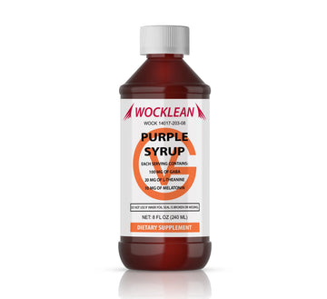 WOCKLEAN 8oz purple relaxation syrup bottle – original formula