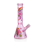 Girly Pink Cute Kitty Beaker Bong – Glass Bong for Smooth Hits
