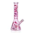 Girly Pink Cute Kitty Beaker Bong – Glass Bong for Smooth Hits