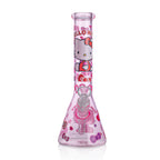Girly Pink Cute Kitty Beaker Bong – Glass Bong for Smooth Hits