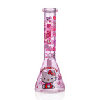 Girly Pink Cute Kitty Beaker Bong – Glass Bong for Smooth Hits