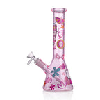 Girly Pink Cute Kitty Beaker Bong – Glass Bong for Smooth Hits