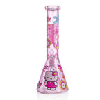 Girly Pink Cute Kitty Beaker Bong – Glass Bong for Smooth Hits