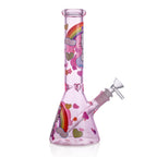 Girly Pink Cute Kitty Beaker Bong – Glass Bong for Smooth Hits