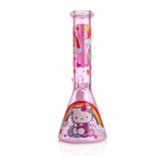 Girly Pink Cute Kitty Beaker Bong – Glass Bong for Smooth Hits