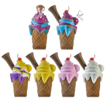 Silicone Ice Cream Waterpipe | Assorted 4 Colors
