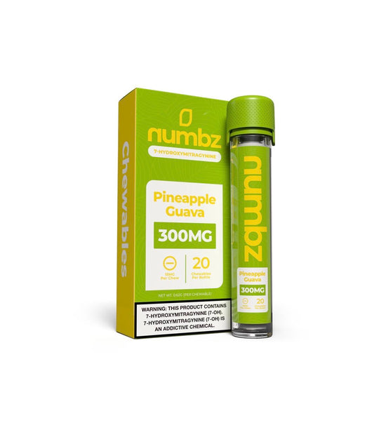 numbz|7OH-MIT| 300MG |20 Chewables |Box of 5 Units | Box