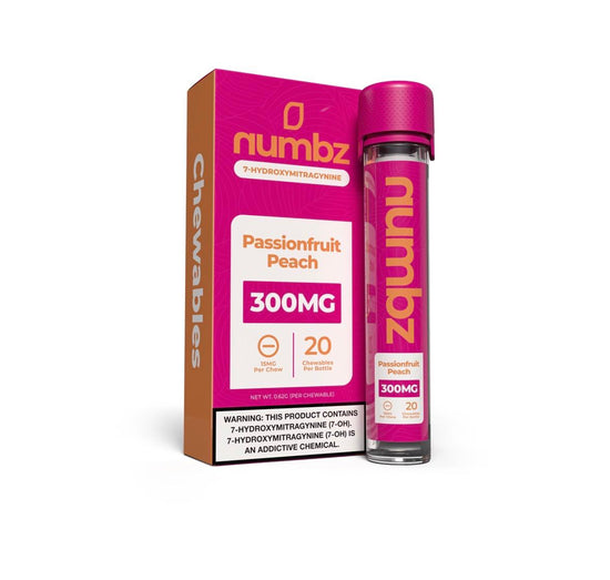 numbz|7OH-MIT| 300MG |20 Chewables |Box of 5 Units | Box