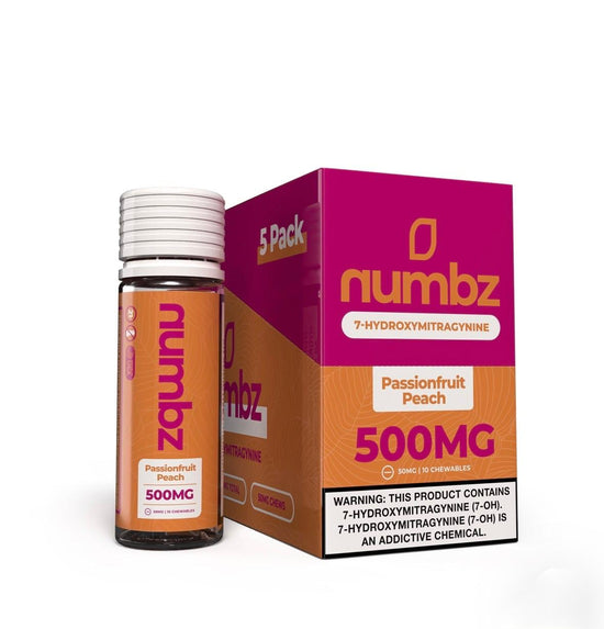 Numbz|7-Hydroxymitragynine|500MG|10 Chewables| BOX