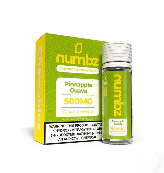 Numbz|7-Hydroxymitragynine|500MG|10 Chewables| BOX