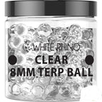 White Rhino - 8MM Clear Terp Ball | 100 Count Jar