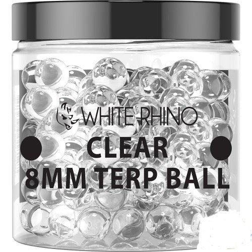 White Rhino - 8MM Clear Terp Ball | 100 Count Jar