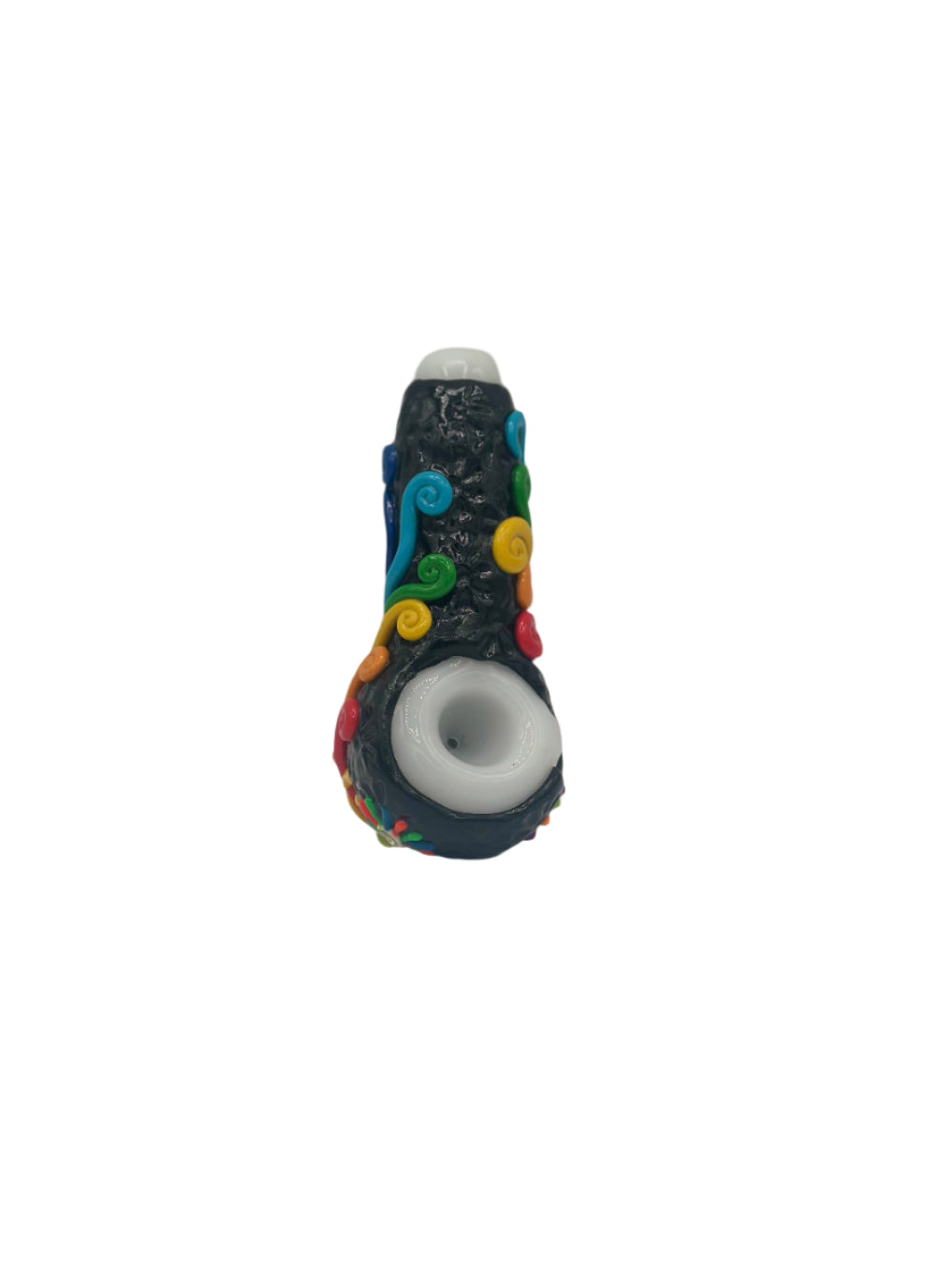 Wholesale 3D rainbow handpipe for head shops – Ugly Pretty glass pipe design Main image