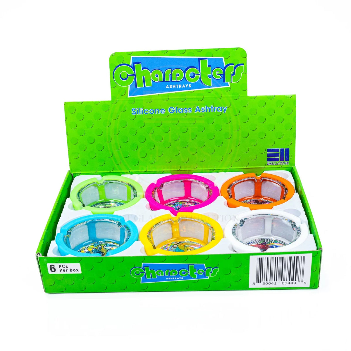 Wholesale Ashtray Display – Character Design Silicone & Glass Combo
