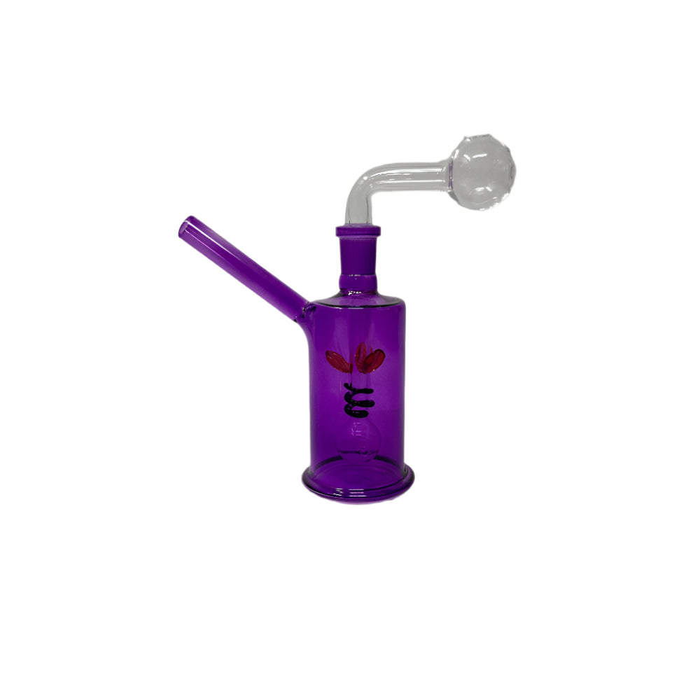 Cylindrical Oil burner with Flower | 9 Colors | OB8009