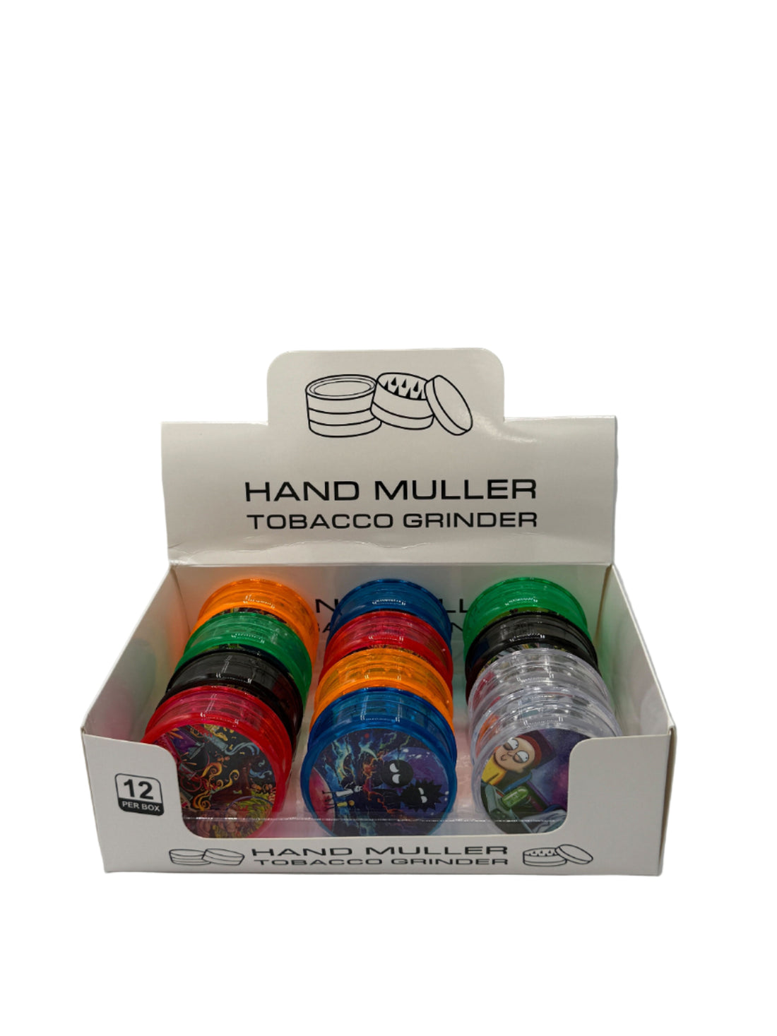 Wholesale Plastic Grinder with Comic Print – 12pc/Box