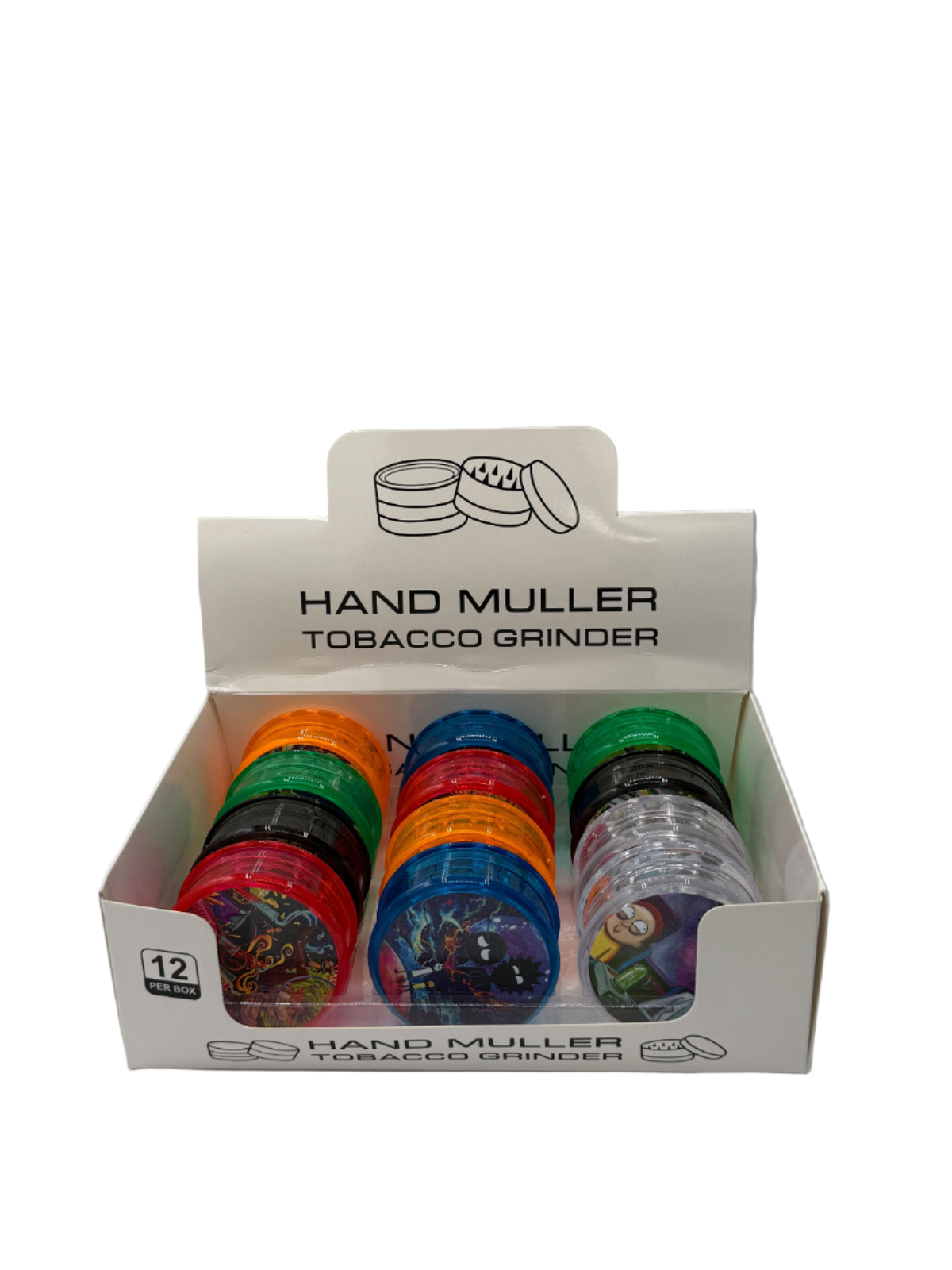 Wholesale Plastic Grinder with Comic Print – 12pc/Box