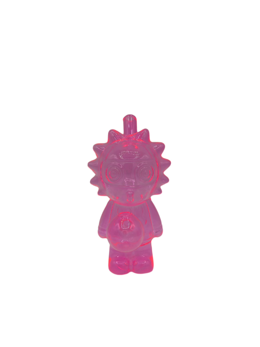 Wholesale cartoon oil burner pipes made from durable glass pink