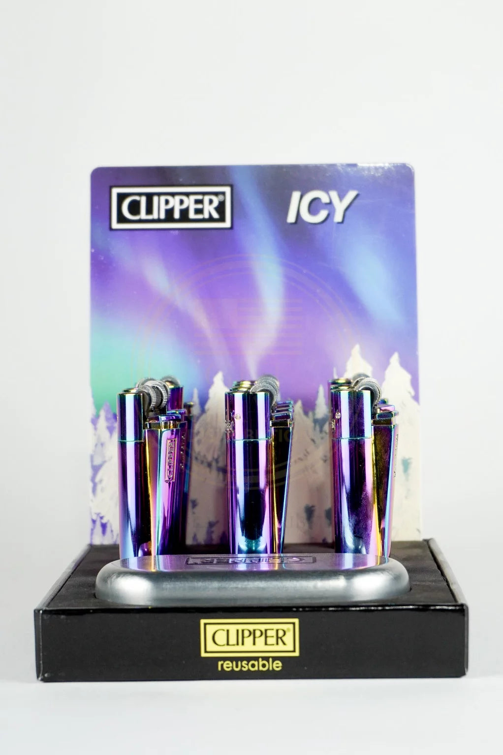 Wholesale pack of 12 CLIPPER METAL reusable lighters f