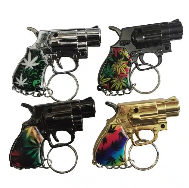 TECHNO - Revolver Style Key Chain Torch Lighters | 12 Units / Display | Display