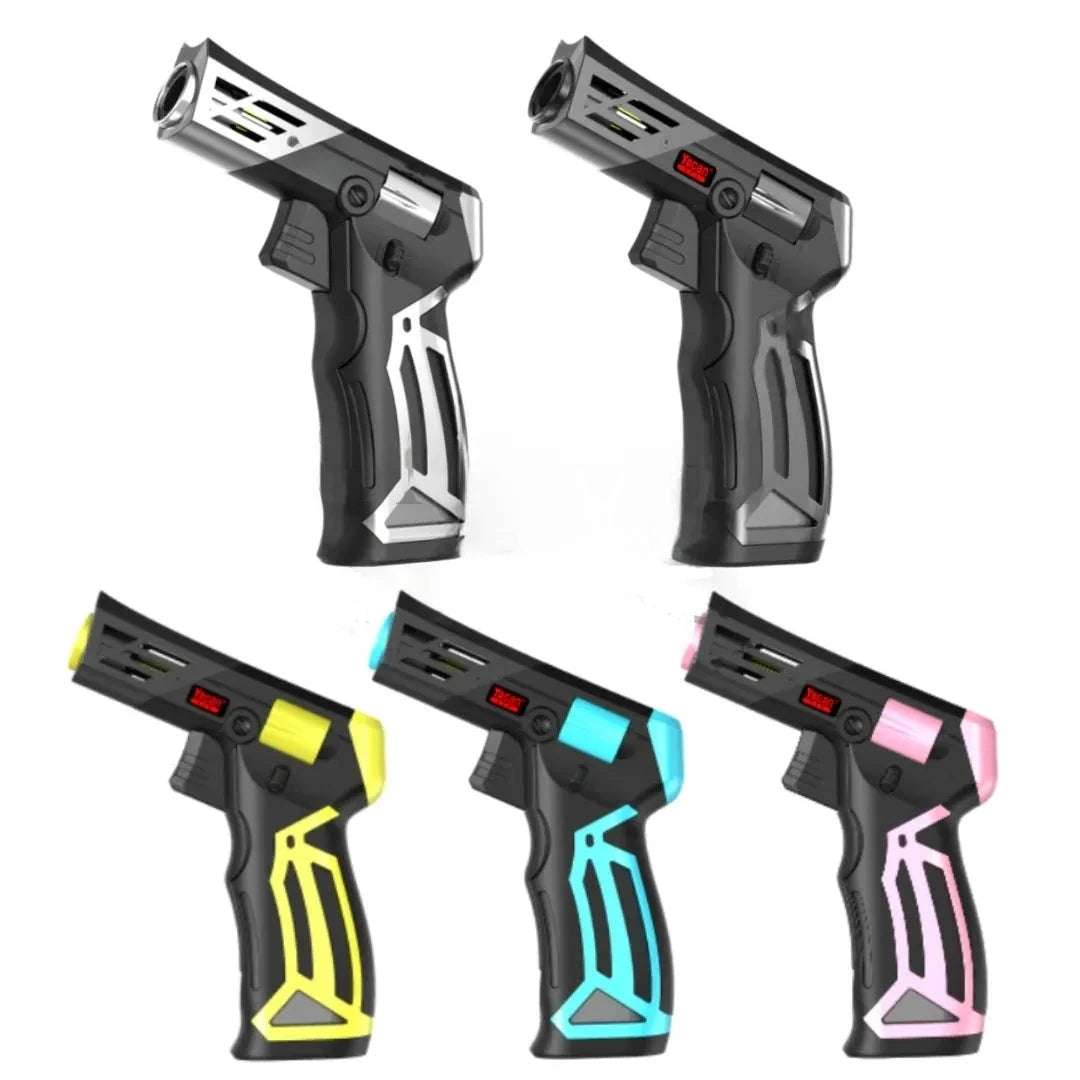 YOCAN RED - DIABLO |Torch with Heat Resistant Silicon Grip| Ergonomic Grip |Tank Level Window| Barrel Thermal Warning | Adjustable Flame Color|
