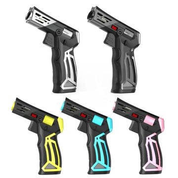 YOCAN RED - DIABLO |Torch with Heat Resistant Silicon Grip| Ergonomic Grip |Tank Level Window| Barrel Thermal Warning | Adjustable Flame Color|