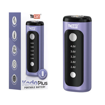 Yocan Kodo Plus+ 900mAh portable vape battery display box with 12 compact and powerful units.