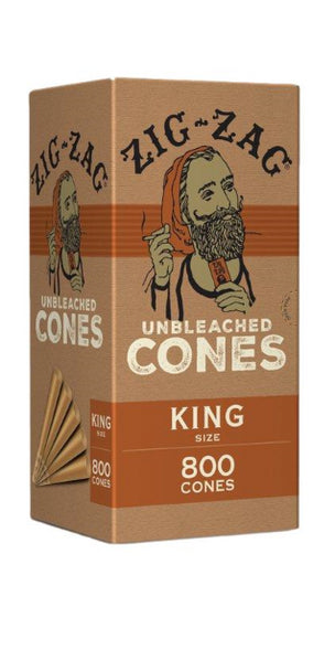 Zig-Zag Unbleached Bulk Pre-Rolled Cones | King Size | 800 Cones