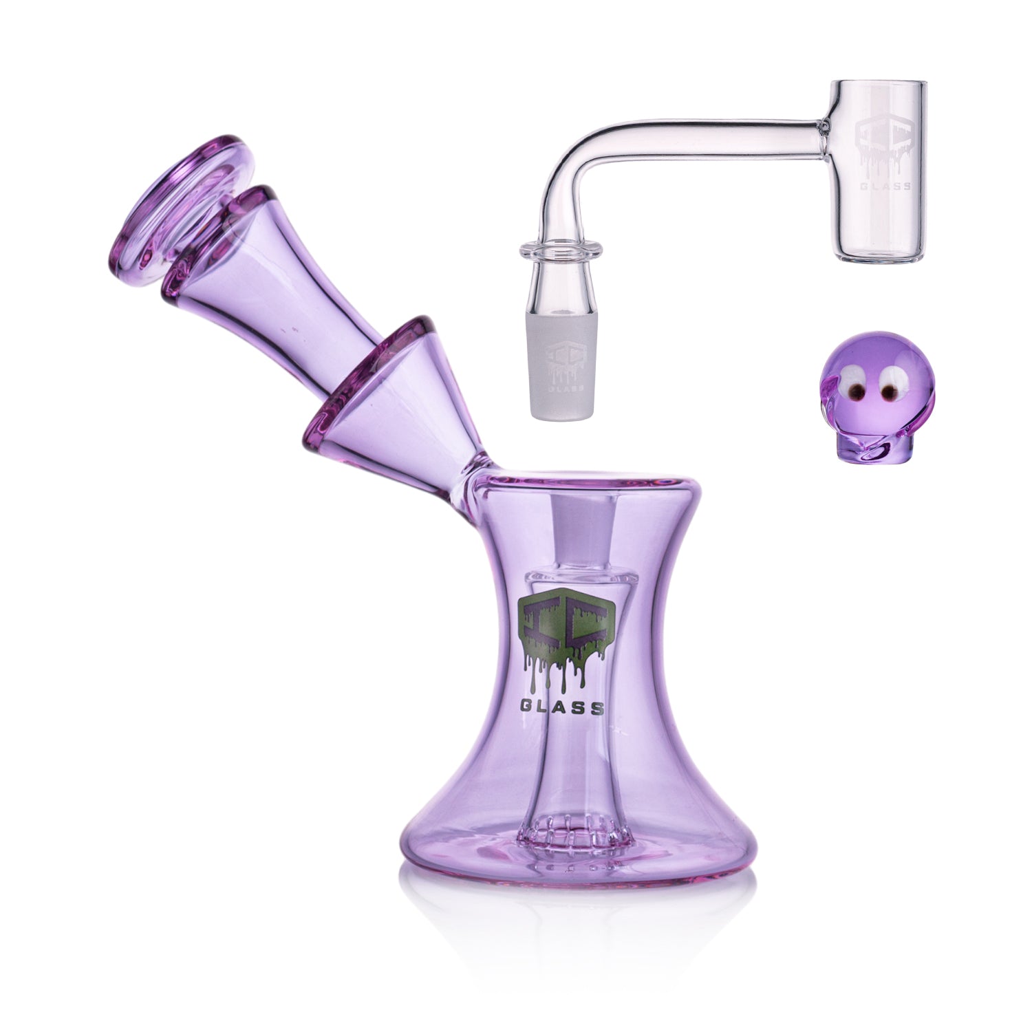 IC Glass - New & Big Flowing Fantasy | 8.3 Inch | 14MM | Long Neck Banger Included
