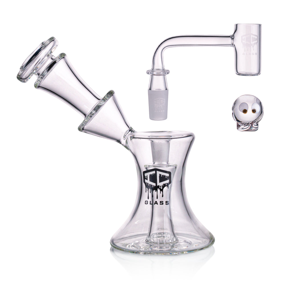 IC Glass - New & Big Flowing Fantasy | 8.3 Inch | 14MM | Long Neck Banger Included