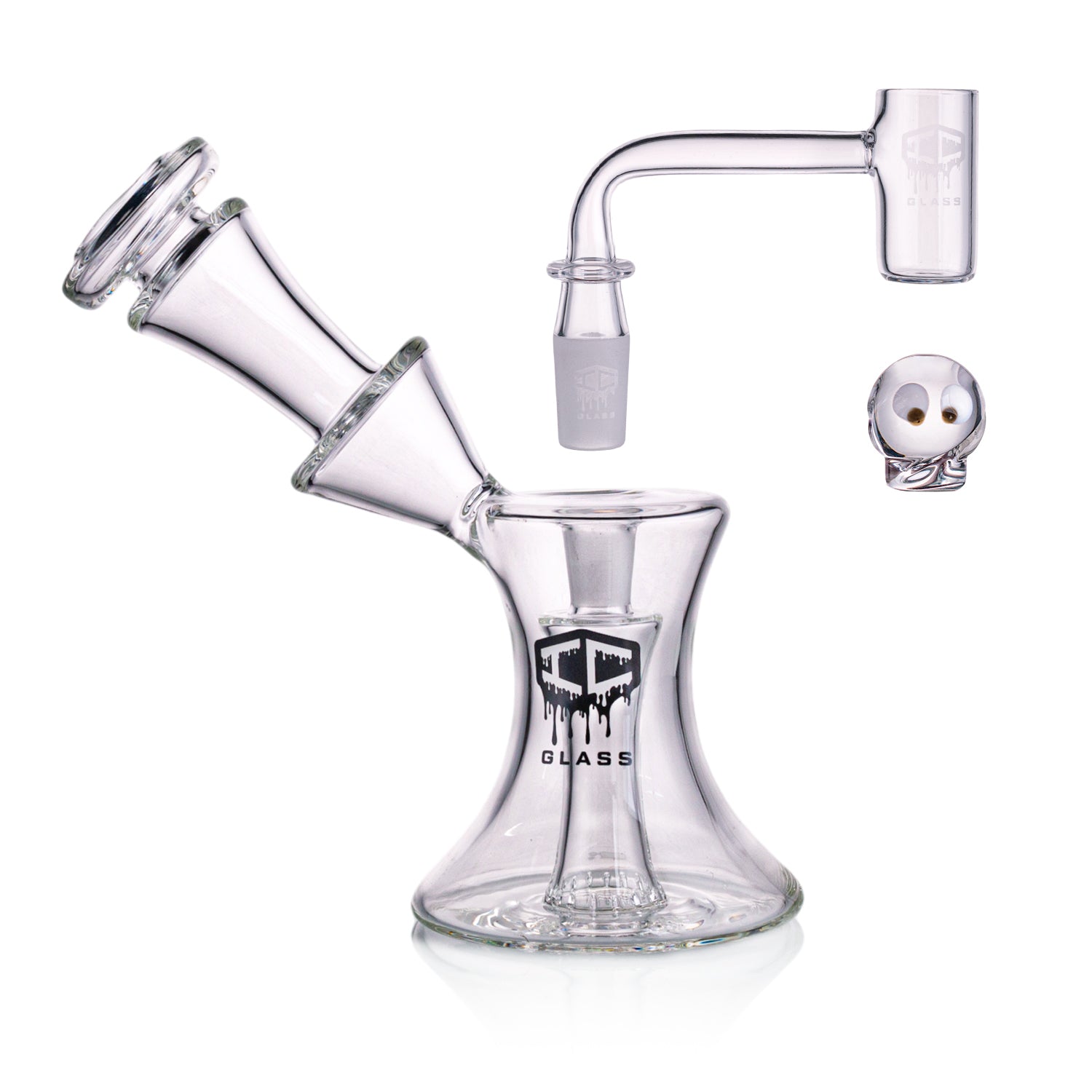 IC Glass - New & Big Flowing Fantasy | 8.3 Inch | 14MM | Long Neck Banger Included