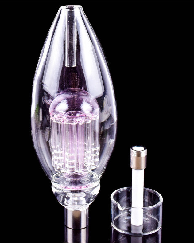 Wholesale Bulb Nectar Collector with Tree Perc | Titanium Tip + Dish Bowl | NC2036