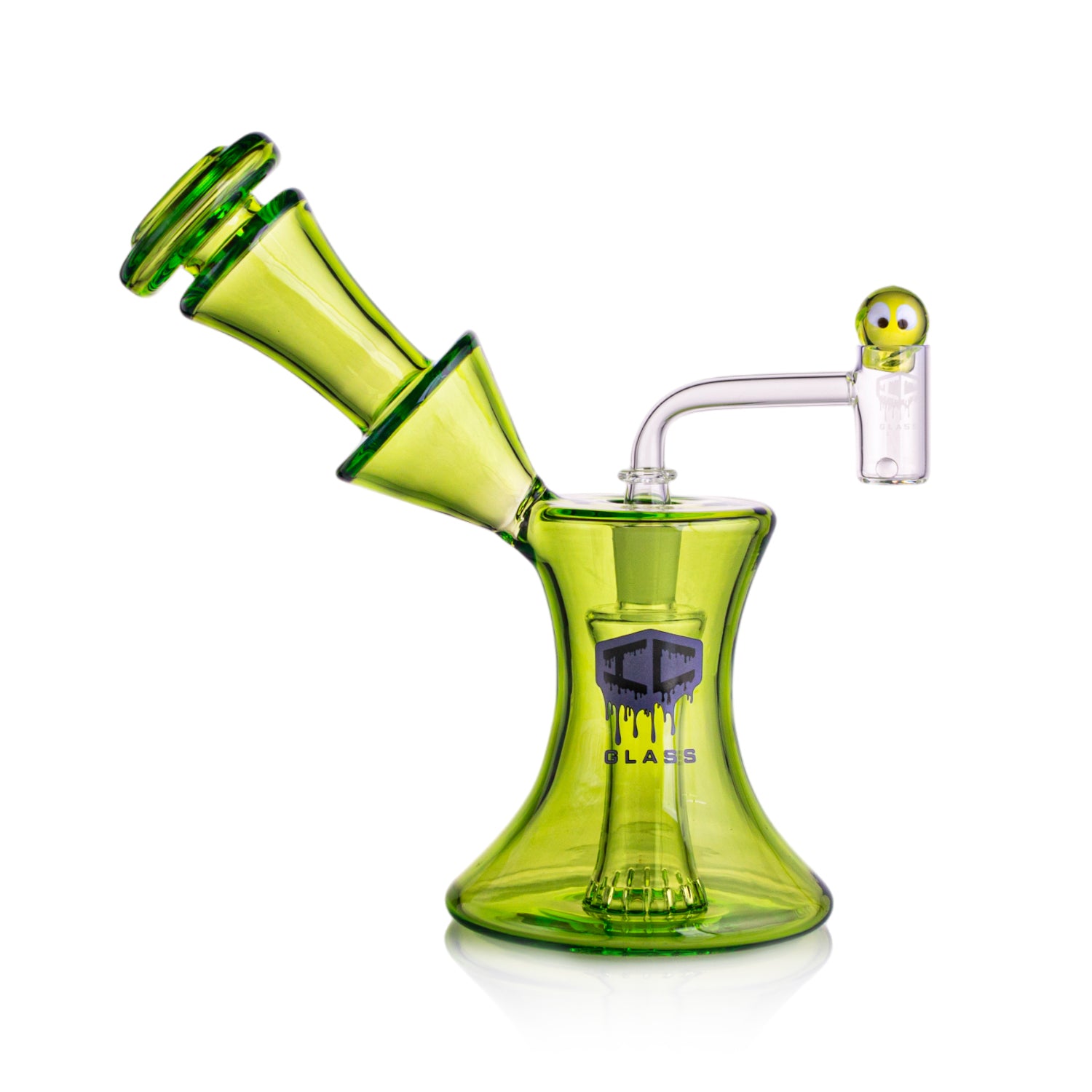 IC Glass - New & Big Flowing Fantasy | 8.3 Inch | 14MM | Long Neck Banger Included