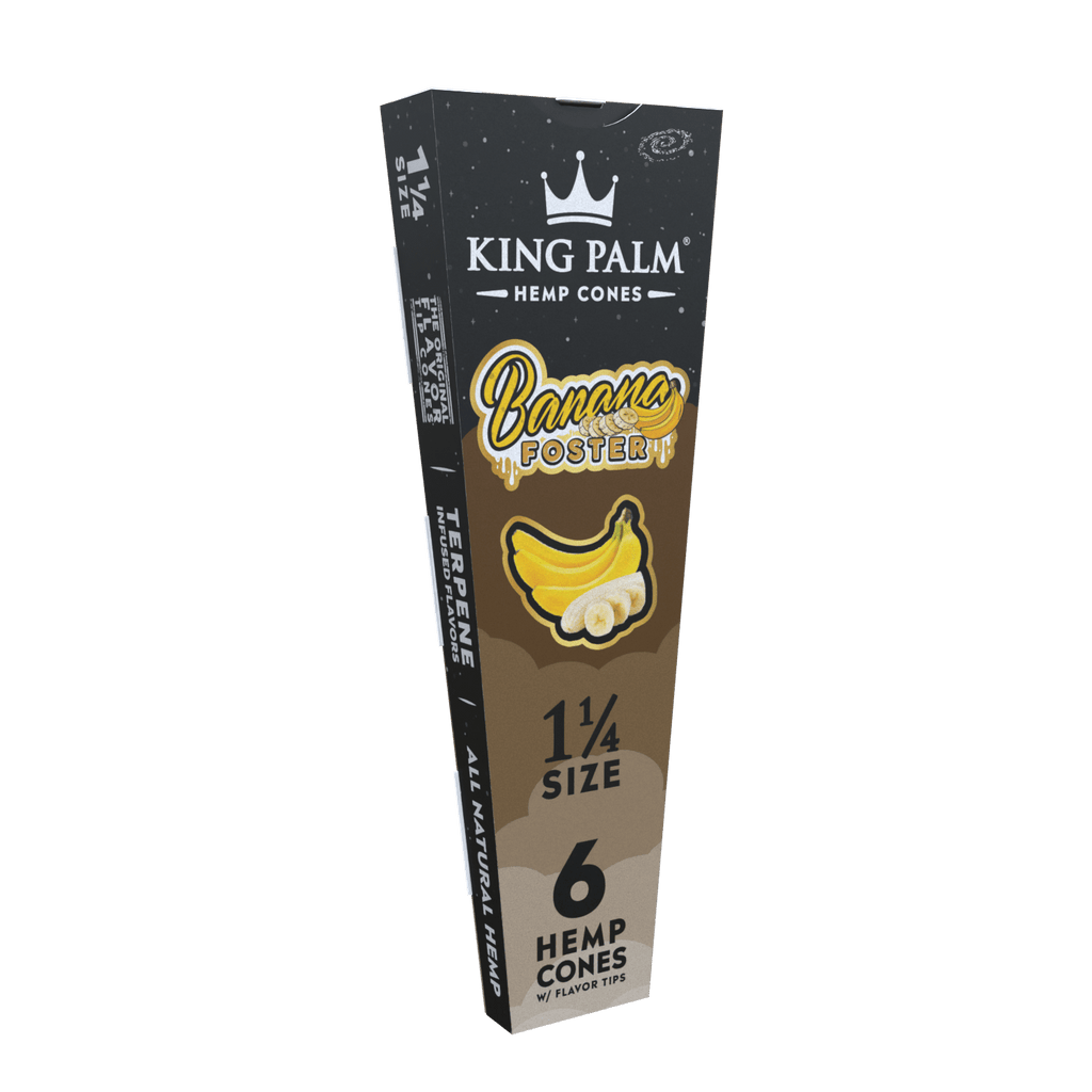 King Palm - Hemp Cones | 1 1/4 Size  6-Hemp cones| 30Packs/Display | Squeeze & POP | WR09