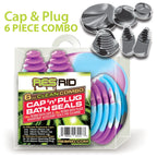 RESRID - RESRID Cleaner | Bath Cap & Plug COMBO |  3 Caps & 3 Plugs / Unit | Single Unit