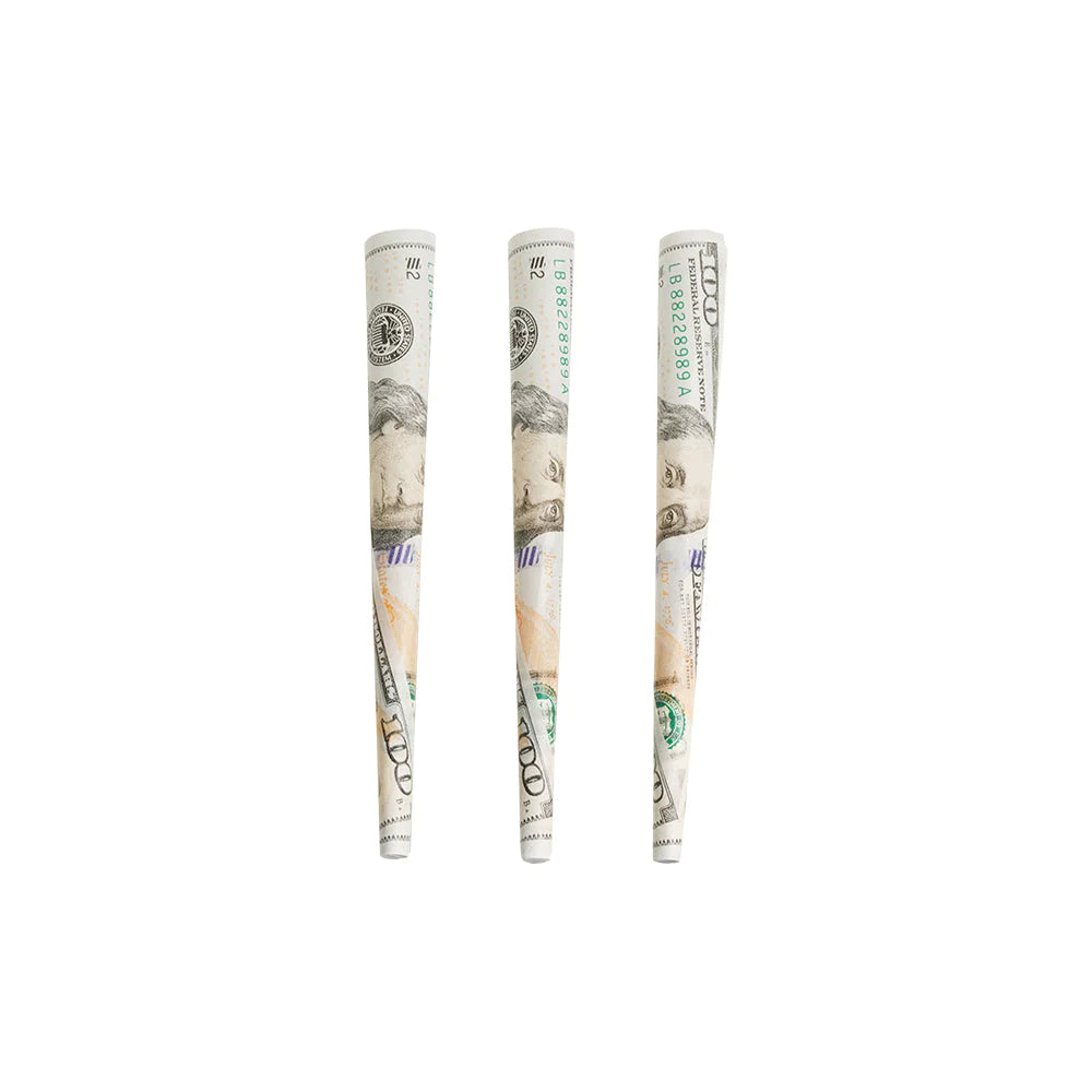 BENJI PRE-ROLLED CONES- $100 Bill Pre-rolled Cones| 24 Tubes| 3 Cones per Tube|72 Cones
