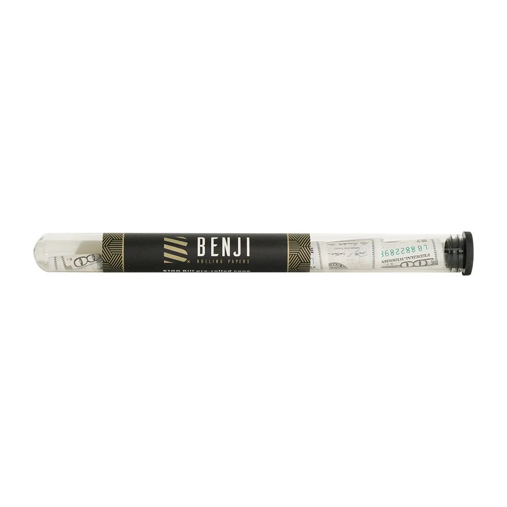 BENJI PRE-ROLLED CONES- $100 Bill Pre-rolled Cones| 24 Tubes| 3 Cones per Tube|72 Cones
