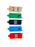 Silicone - 3.8" Ninetie's Phone Styles Design Hand Pipe | Single Unit