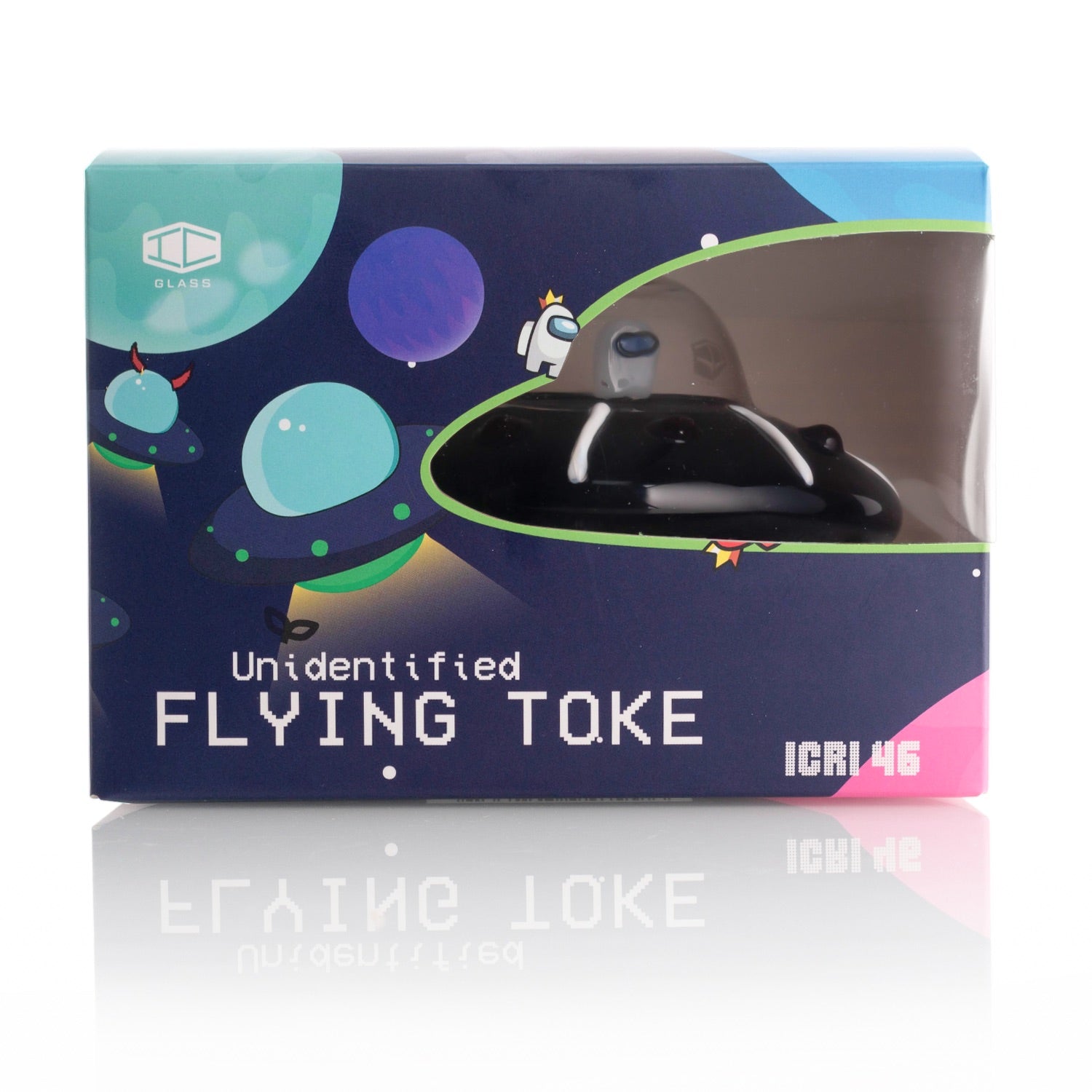 IC GLASS - Unidentified Flying Toke  Dab Rig | Assorted 3 Colors