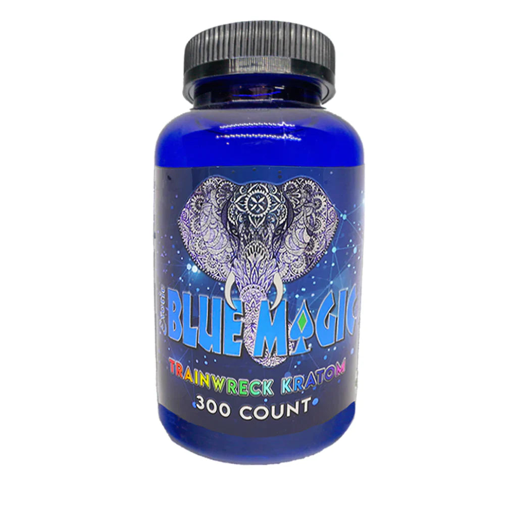 Blue Magic Kratom - Assorted Flavor Options | 300 Capsules / Bottle | Bottle